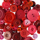 Mixed Red Buttons in Various Sizes - 100g Bag